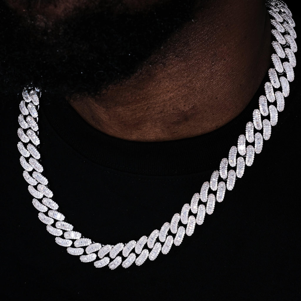 16mm Baguette Cuban Link Chain 